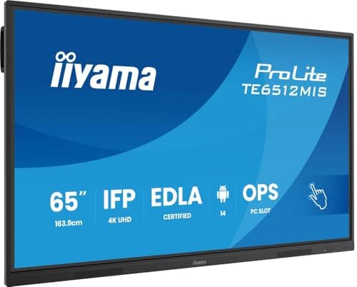 Image of iiyama ProLite TE6512MIS-B4AG Interaktiver 65' 4K UHD Touchscreen für eine interaktive Zusammenarbeit