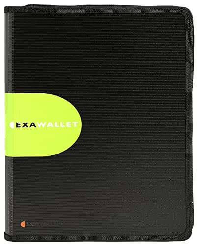 Image of Exacompta - Ref 55534E - Exactive - PP Conference Folder - 265 x 340mm in Size, Suitable for A4 Documents, 2mm Recycled Polypropylene, Zip Closure - Black