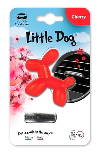 Image of Little Joe Little Dog Gel Air Freshener Cherry Scent for Car Air Vent. Long-lasting, up to 45 days. Irresistible and Fun Scent for Everyone.