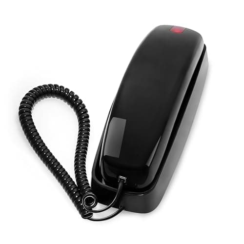 Image of Corded Home Phone, Uvital Wall Mountable Or Desk Landline Telephone, Last Number Redial, Ringer Volume Adjustable, Landline Phone for Home, Office, Hotel, Black