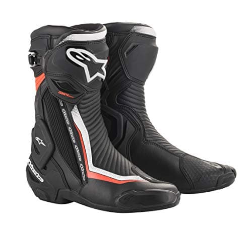 Image of Alpinestars Unisex Motorbike Tech 7 Boots (Size 10), Black White Yellow Fluo, Large UK