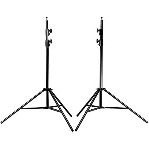 Image of NEEWER PRO 9feet/260cm Spring Loaded Heavy Duty Photography Photo Studio Light Stands with 1/4" Screw & 5/8 Stud for Video, Portrait and Photography Lighting (2 Packs)