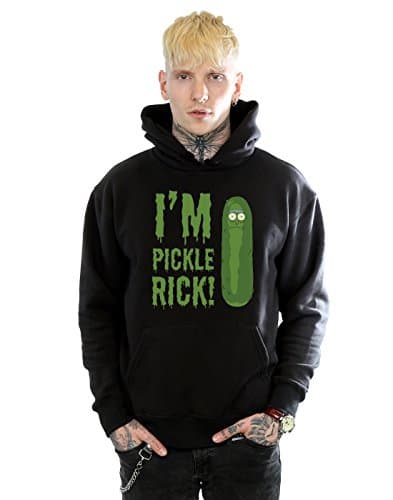 Image of Absolute Cult Men's Rick And Morty I'm Pickle Rick Hoodie XX-Large Black