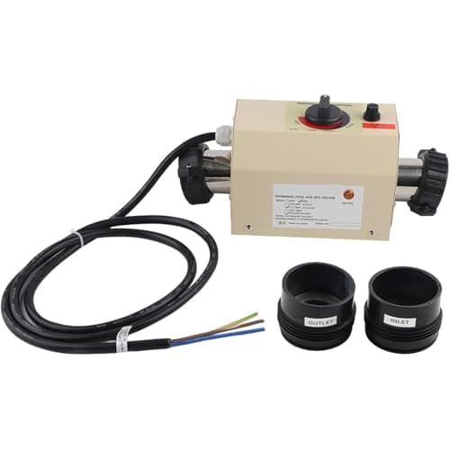 Image of ZHJOPP 3KW 220V Electric Pool Heater - Mini Thermostat Heater for Swimming Pools, Hot Tubs, and Spa Baths for Ultimate Relaxation