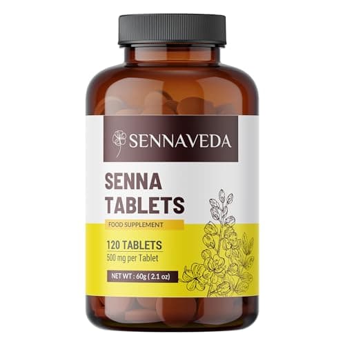 Image of Sennaveda Senna Tablets 120 nos, Made with Senna Leaf Powder, Senna Leaf Powder Tablet
