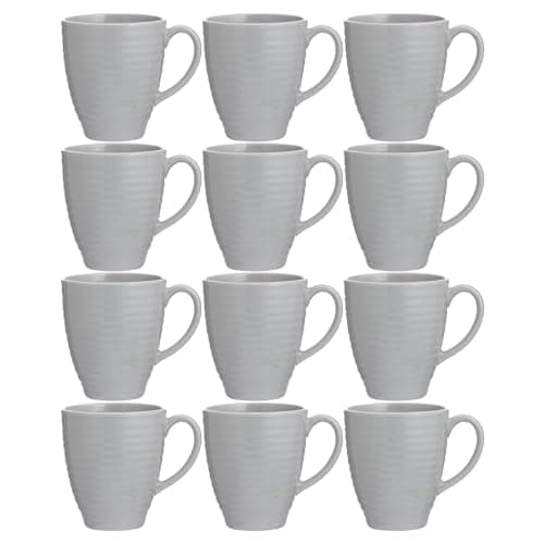 Image of Fixtures Business & Homewares Price & Kensington Typhoon Stoneware Grey Mugs 350ml/12oz (12 Mugs)