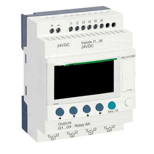 Image of SR2A101BD Compact smart relay Zelio Logic - 10 I O - 24 V DC - no clock - display