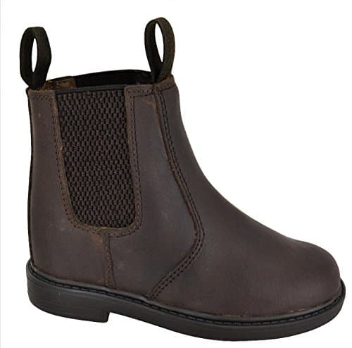 Image of sole london BOYS KIDS CHILDRENS LEATHE CHELSEA DEALER ANKLE PULL ON BROWN SHOES BOOTS SIZE