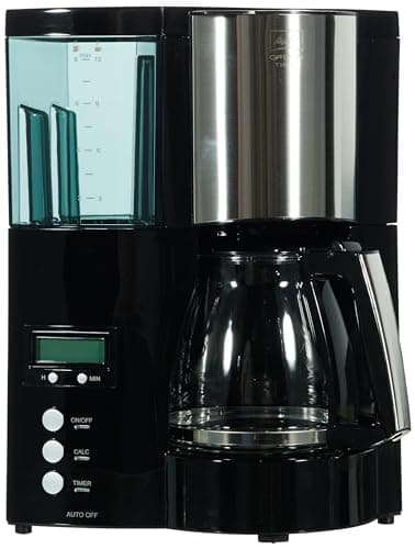 Image of Melitta Filter Coffee Maker with Glass Pourer, Hot Hold and Timer Function, Optima Timer, Black, 100801
