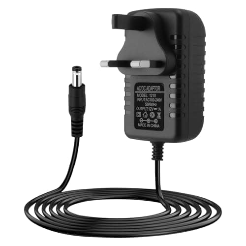 Image of 12V 1A Power Supply Adapter UK Plug AC/DC Adapter 100-240V 50/60Hz to DC Charger 12V 1A 12W 5.5mm x 2.1mm for Home Appliances CCTV Cameras Routers LED Strips Yamaha Keyboards ADSL Modems and More