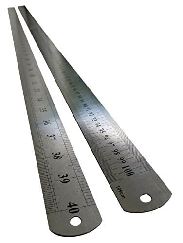 Image of Large ONE Meter Ruler 1M Metal Steel 40" Measure Rule 100Cm 1000MM Craft Cutting with Waterproof Cover