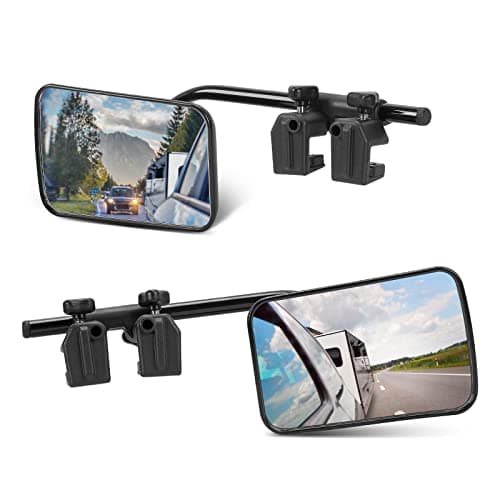 Image of SUPAREE Car Towing Mirrors Caravan Towing Mirrors Caravan mirrors for Cars Wing Mirror Extensions for caravan towing with Clamps Safe Universal Pair