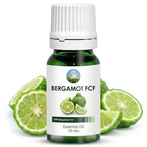 Image of NPOW Bergamot FCF Essential Oil 10ml – 100% Pure Essential Oil for Diffusers and Aromatherapy, Personal Perfume Use, Candle & Soap Fragrance, Hair & Beard Scenting, Skin Care and DIY Scent Layering