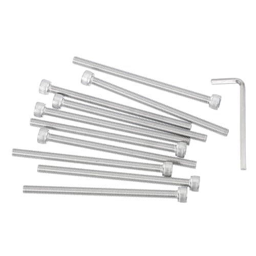 Image of PATIKIL 10 Pcs M5 x 80mm Hex Socket Head Cap Screws Bolts, 304 Stainless Steel Socket Drive Machine Screws with Hex Wrench, Full Threads