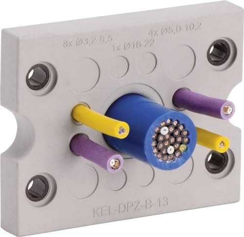 Image of Icotek KEL-DPZ-B17 cable grommet plate Clamp-Ø (max.) 16.2 mm Polyamide, Elastomer Grey 1 pc(s)