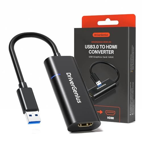 Image of DriverGenius ViewX Uni Series | USB 3.0 to HDMI 1080P Adapter - Boost Productivity in Accounting, Finance, Writing with Extra Display, USB Graphics Adapter (UGA), Compatible with Windows & mac
