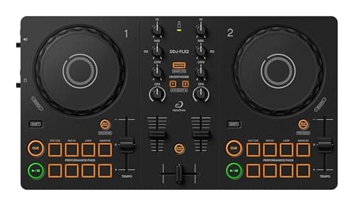Image of AlphaTheta/Pioneer DJ DDJ-FLX2 Beginner DJ Controller – Portable USB-Powered 2-Channel Controller with Professional Layout – Compatible with Music Streaming Services – Perfect for New DJs