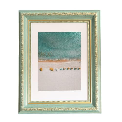 Image of marysgift 6x4 Photo Frames Vintage Styrene Front Style Picture Frames Family Photo Frame (Blue02,6 * 4")