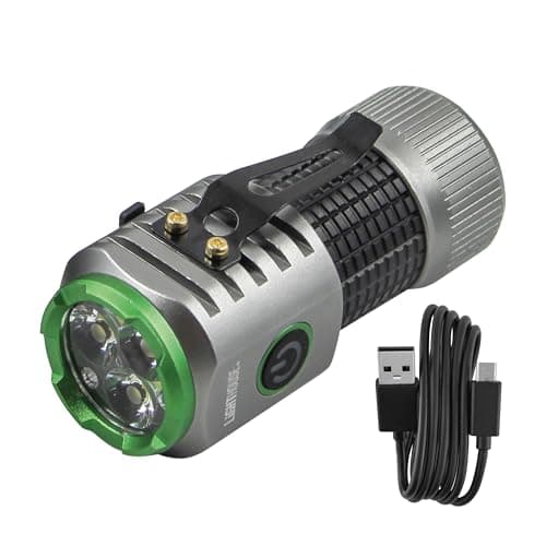 Image of Lighthouse MT1100R Mini Rechargeable Hand Torch – 1000 Lumens LED Aluminium Flashlight, 110m Beam, 4 Light Modes, Pocket Clip, Magnetic Base & Included USB-C Cable for Camping, Hiking & Everyday Use