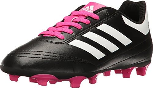 Image of adidas Performance Kids' Goletto VI J Firm Ground Soccer Cleats, Black/White/Shopin, 5.5 Medium US Little Kid