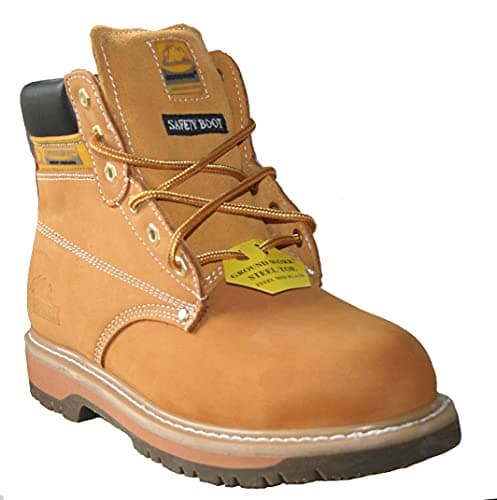 Image of Groundwork New Mens Lace Up Steel Toe Safety Ankle Work Boots Size UK 6-14 (Honey, 12 UK, numeric_12)