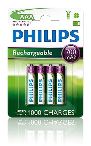 Image of Philips Rechargeable Battery AAA - 700mAh (4 Batteries)