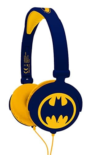 Image of LEXIBOOK, Batman, Stereo Headphones, kids safe volume, foldable and adjustable, blue/orange, HP015BAT