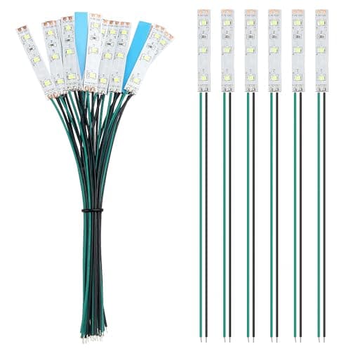 Image of YIXISI 15 PCS 50mm Prewired Strip LED, 12V - 18V LED Strip Light, 2335 SMD LED Light, Green