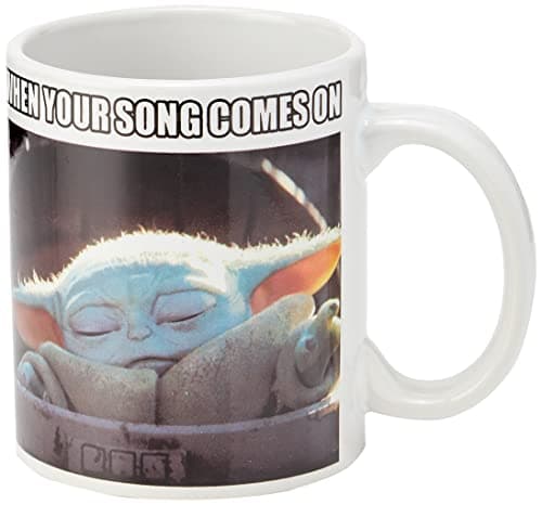 Image of Pyramid STAR WARS THE MANDALORIAN MUG WHEN YOUR SONG COMES ON, White