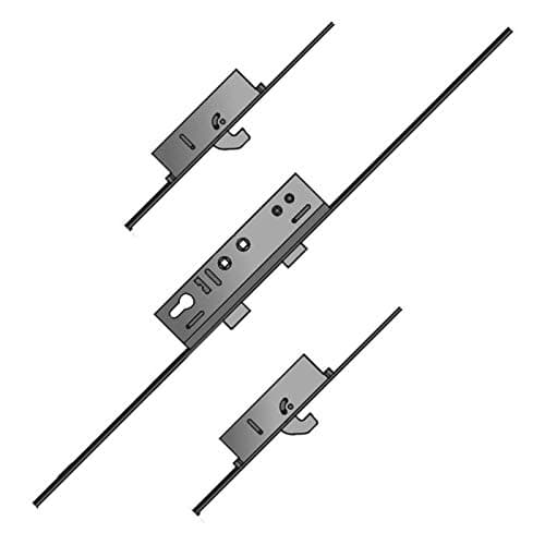Image of LOCKMASTER Lever Operated Latch & Deadbolt Twin Spindle - 2 Hook - 45/92-62