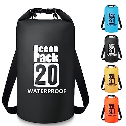 Image of Invool Dry Bag, 5L/10L/20L/30L Waterproof Dry Bag, Dry Sack with Adjustable Shoulder Strap for Hiking, Swimming, Rafting, Surfing, Cycling, Camping, Fishing