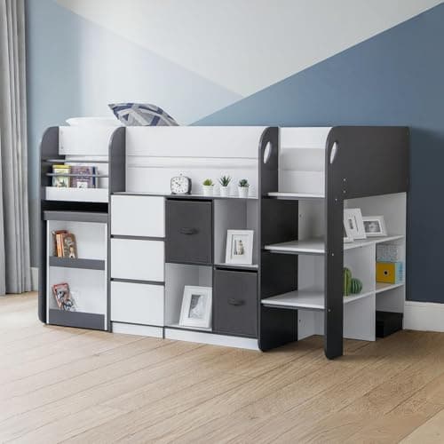 Image of Julian Bowen Saturn Midsleeper - Charcoal/White Mid Sleepers
