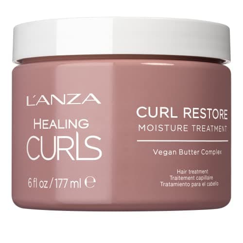 Image of L'ANZA Healing Curls Curl Restore Moisture Treatment - Intensely Moisturising Leave-In Curl Defining Cream for Taming Frizz and Protection from Heat with Sulphate Free, Paraben Free Formula (177ml)