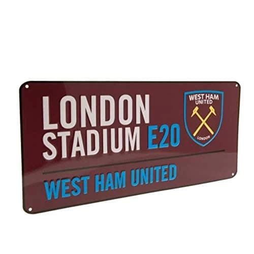 Image of Club Licensed West Ham Colour Street Sign - 40cm x 18cm