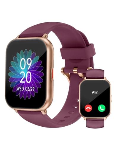 Image of RUIMEN Smart Watch Answer Dial Call,Smart Watches for Women Men 1.85"HD Screen Fitness watch with SpO2 Heart Rate Sleep Monitor Step Counter Waterproof 100+ Sports Mode for Android iOS (2 Bands)