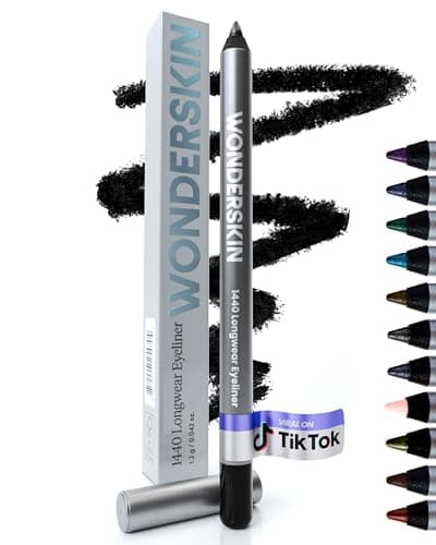 Image of Wonderskin Eyeliner Pencil, 1440 Longwear Deep Black Eyeliner Pencil - Waterproof, Sharpenable & Smudge Proof, Liquorice
