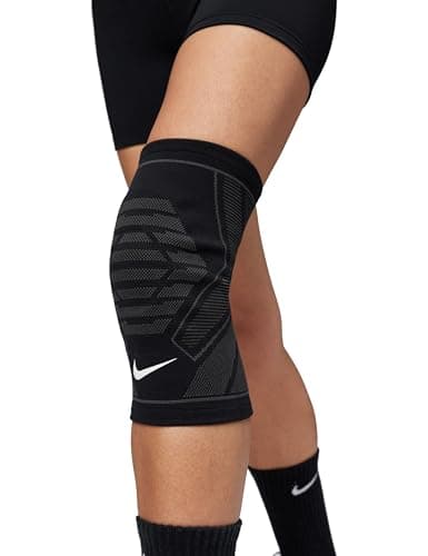 Image of Nike Pro Knit Knee Sleeve Knee Brace Compression Training Fitness Stabilization, Black/Anthracite/White, L