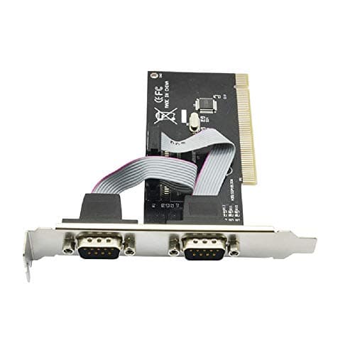 Image of Jeirdus PCI 2 Port Serial Expansion Card, PCI to Industrial DB9 COM RS232 Converter Adapter Controller for Desktop PC with Low Bracket