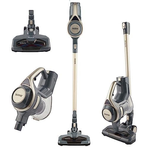 Image of Beldray Airgility Cordless Vacuum Cleaner – 100W, 22.2V Rechargeable, Converts to Handheld, 1.2L Dust Capacity, 7–10kPa Suction, 40-Minute Runtime, Lightweight with Spare HEPA Filter, Titanium