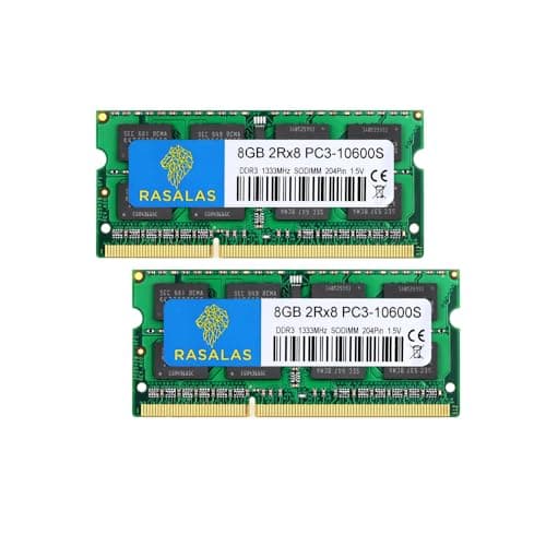 Image of Rasalas PC3-10600 16GB Kit (2X 8GB) DDR3 1333MHz SODIMM 2Rx8 Dual Rank 1.5V CL9 204-Pin Non-ECC Unbuffered Notebook Laptop RAM Memory Upgrade Module