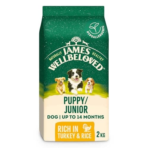 Image of James Wellbeloved Dog Puppy Hypoallergenic Dry Food Turkey and Rice 2 kg