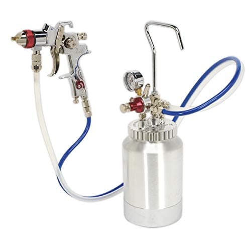 Image of Sealey Hvlp-79/P Hvlp Pressure Pot System With Spray Gun And Hoses 1.7Mm Set-Up