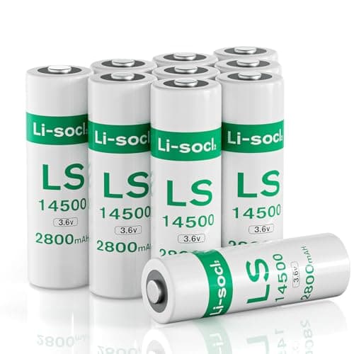 Image of 10 Pack LS1450O ER14505 Batteries, 2800mAh 3.6V AA Lithium Batteries Li-SOCL₂ Non-Rechargeable ER1450O Battery for Water Electricity Meter Generic Battery