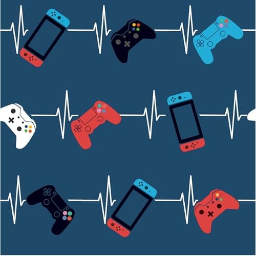 Image of GAMER Heartbeat Wallpaper – Vibrant Gaming-Themed Wall Décor Perfect for Kids Bedrooms, Playrooms, or Gaming Spaces