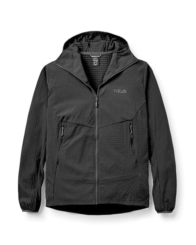 Image of Rab Men's Quantra Pro Hoody - Breathable Fleece Jacket for Hiking, Climbing, & Skiing - Black - Large