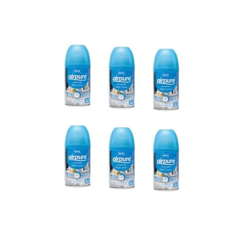 Image of airpure 6 X FRESHMATIC AUTOMATIC SPRAY REFILLS 250ML FRESH LINEN AIRWICK COMPATIBLE, Blue, Small, AF102B-6-B