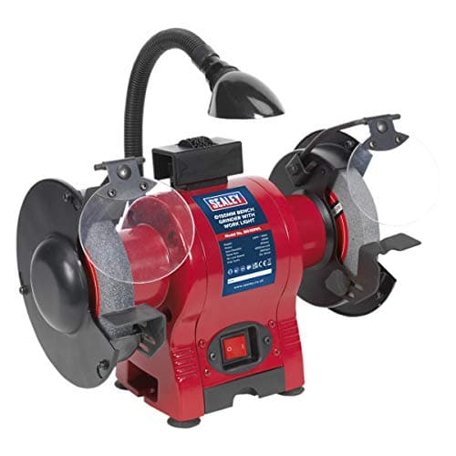 Image of Sealey Bg150Wl Bench Grinder 150Mm with Work Light 250W/230V