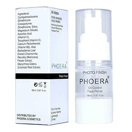 Image of AQUAPURITY - PHOERA Primer Matte Finish Face Makeup Pore filler Primer Foundation Base Oil Control Full Coverage Make Up Base Concealer Long Lasting Flawless Pores Minimiser Liquid Moisturizing (18ML)