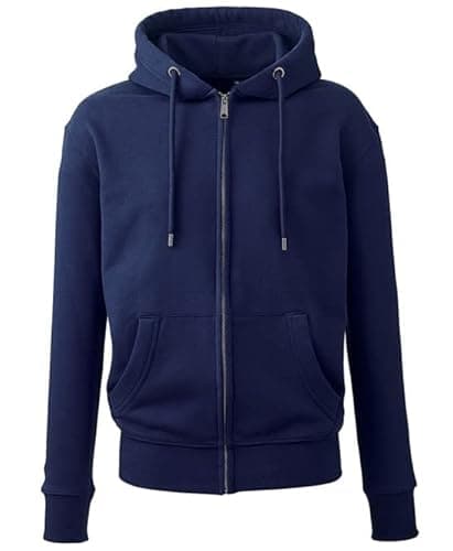 Image of Anthem Men's Full Zip Hoodie Hooded Sweatshirt, Oxford Navy, L