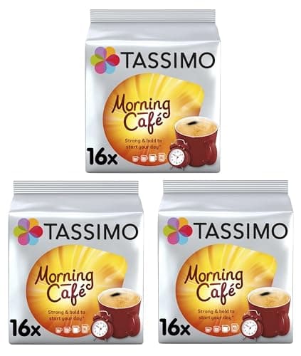Image of Tassimo Morning Café Coffee Pods x16 (Pack of 3, Total 48 Drinks)